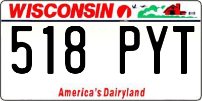 WI license plate 518PYT