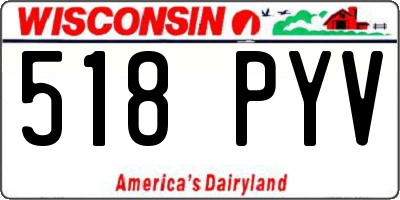 WI license plate 518PYV