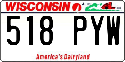 WI license plate 518PYW