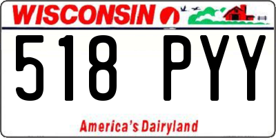 WI license plate 518PYY