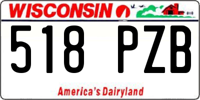 WI license plate 518PZB