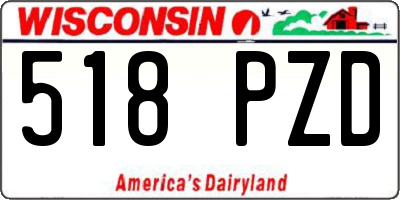 WI license plate 518PZD