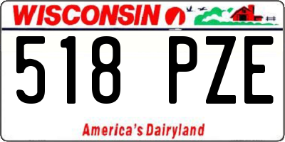 WI license plate 518PZE