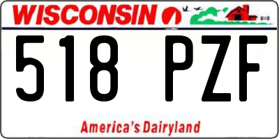 WI license plate 518PZF