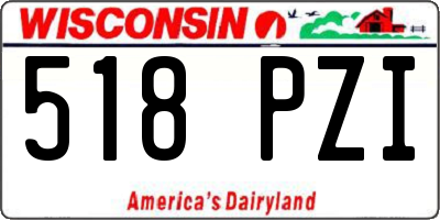 WI license plate 518PZI