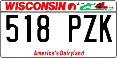 WI license plate 518PZK