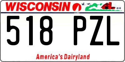 WI license plate 518PZL