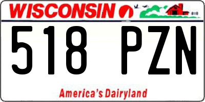 WI license plate 518PZN