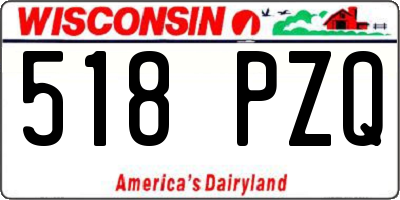 WI license plate 518PZQ