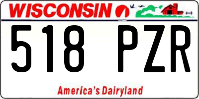 WI license plate 518PZR