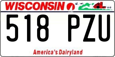 WI license plate 518PZU