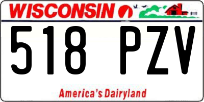 WI license plate 518PZV