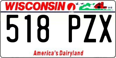WI license plate 518PZX