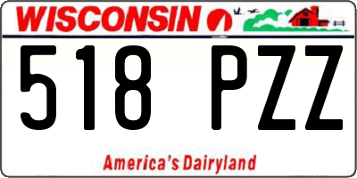 WI license plate 518PZZ