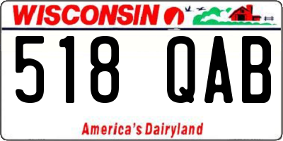 WI license plate 518QAB