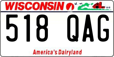 WI license plate 518QAG