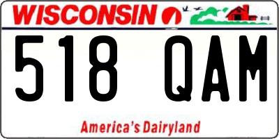 WI license plate 518QAM