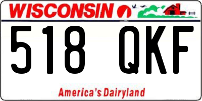 WI license plate 518QKF
