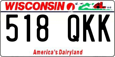 WI license plate 518QKK