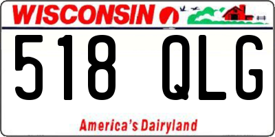WI license plate 518QLG