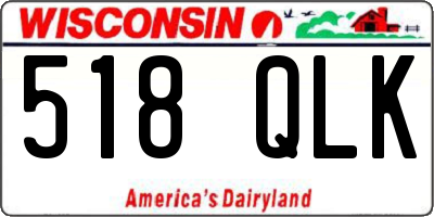 WI license plate 518QLK