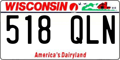 WI license plate 518QLN