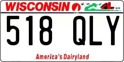 WI license plate 518QLY