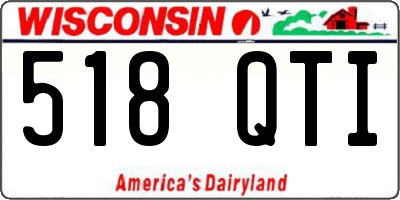 WI license plate 518QTI