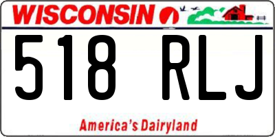 WI license plate 518RLJ