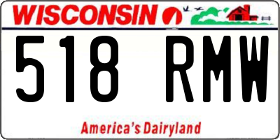 WI license plate 518RMW