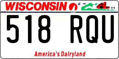 WI license plate 518RQU
