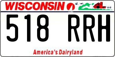 WI license plate 518RRH
