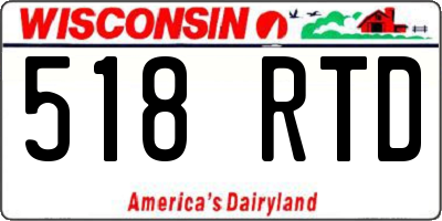 WI license plate 518RTD