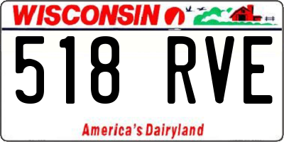 WI license plate 518RVE