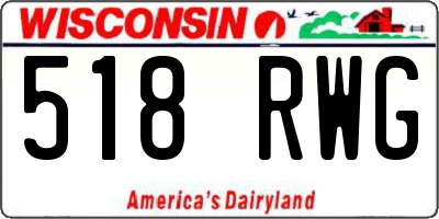 WI license plate 518RWG
