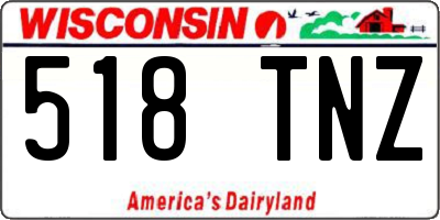 WI license plate 518TNZ