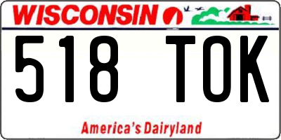 WI license plate 518TOK