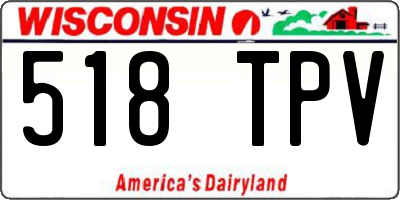 WI license plate 518TPV