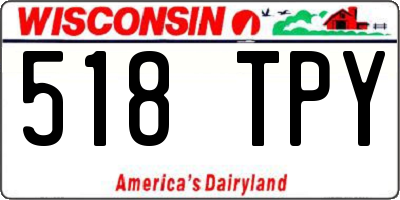 WI license plate 518TPY