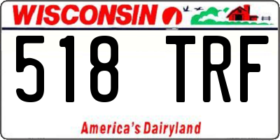 WI license plate 518TRF