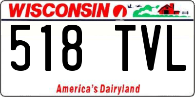 WI license plate 518TVL