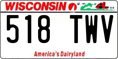 WI license plate 518TWV