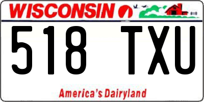 WI license plate 518TXU
