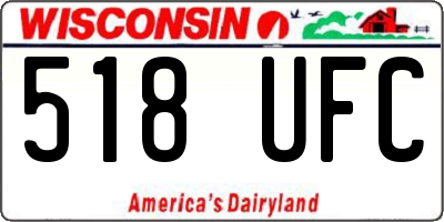 WI license plate 518UFC