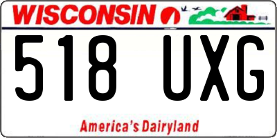 WI license plate 518UXG