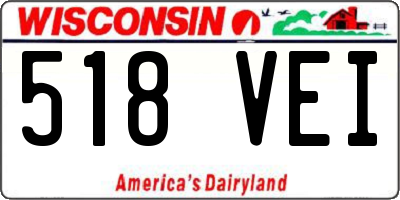 WI license plate 518VEI