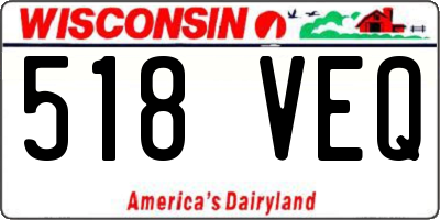 WI license plate 518VEQ