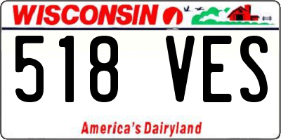 WI license plate 518VES
