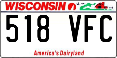 WI license plate 518VFC