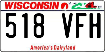 WI license plate 518VFH